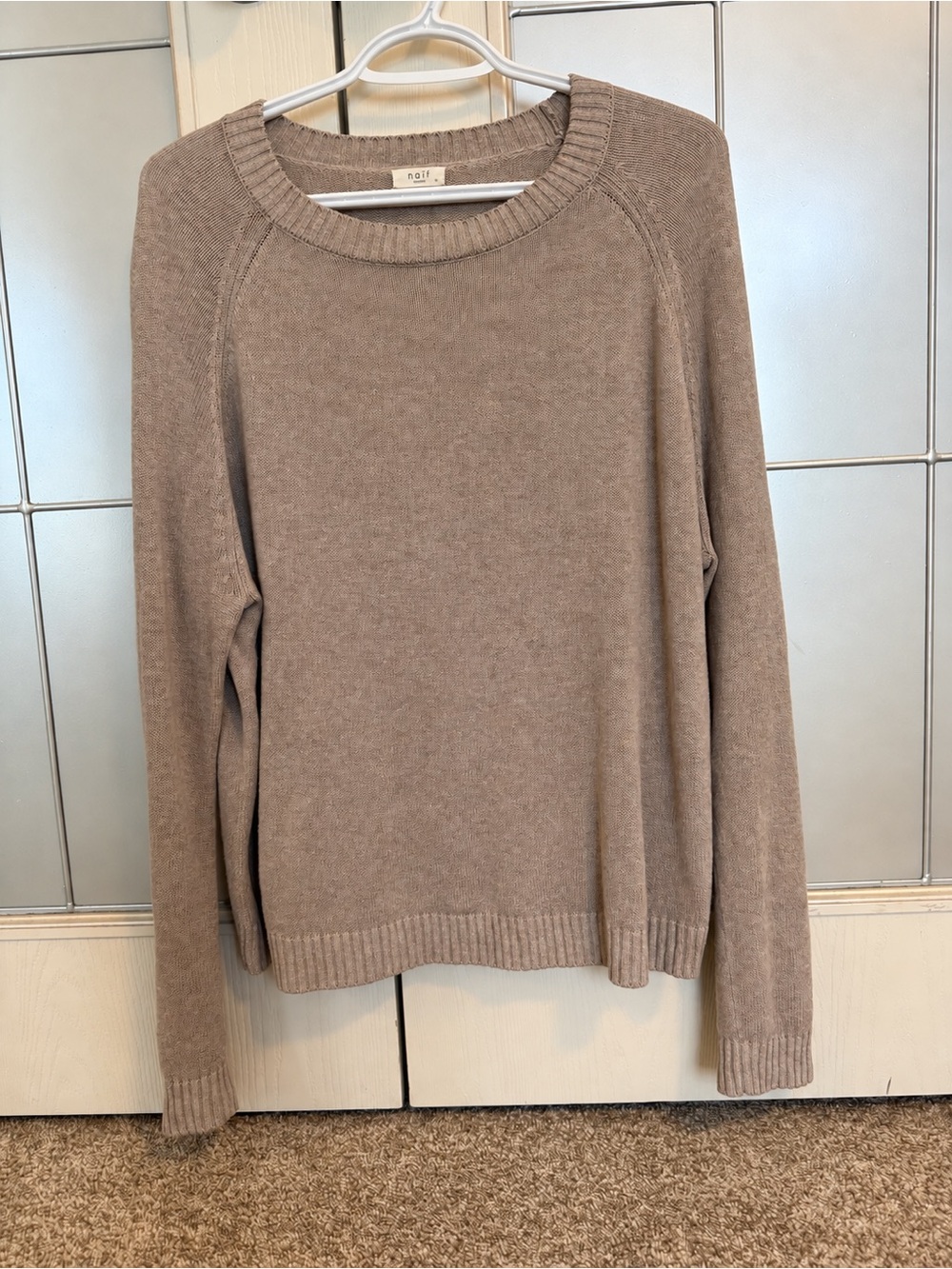 NAIF Taupe Crewneck Sweater